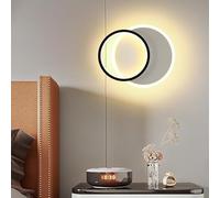 Elinkume 20W Lampada da parete per interni,Appliquea LED regolabile a 3 colori 3000K/4000K/6000K,moderne luci da parete decorative rotonde per camera da letto,soggiorno,illuminazione delle scale