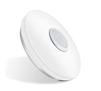 Elinkume 30W LED lampada a soffitto dimmerabile 30CM, altoparlante Bluetooth, lampada a soffitto a LED con cambio colore e telecomando, adatta percamera da