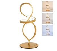 Elinkume Lampada da comodino dorata, dimmerabile, 15 W, lampada da tavolo a LED, 3 colori, per casa e ufficio, lampada da scrivania per lavoro e studio, moderna lampada da tavolo decorativa con cavo