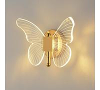 ELINKUME LED Farfalla Creativa da Applique,Lampada da Parete in Acrilico Dimmerabile a 3 Colori,Luci da Parete Interne Della Camera da Letto per il Soggiorno,Corridoio,Illuminazione Decorativa Moderna
