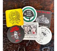 Elio e le Storie Tese Sottobicchieri Artistici, Set da Collezione, Design Vintage Italiano