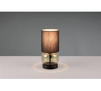 ELIO LAMPADA DA TAVOLO BASE VETRO VERDE CON PARALUME NERO H. 29CM 1 LUCE ATTACCO E27