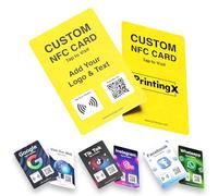 Eliphs Pacchetto di carte NFC personalizzate - Biglietti da visita personalizzati con tag NFC e codice QR per recensioni di Google - Scheda QR Code NFC per promuovere la tua attività