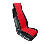 Coprisedile singolo camion poliestere e similpelle rosso/nero ELISA