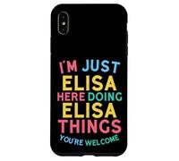 Elisa Here Doing Elisa Things Divertente Nome Elisa Custodia per iPhone XS Max