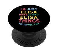 Elisa Here Doing Elisa Things Divertente Nome Elisa PopSockets PopGrip Adesivo
