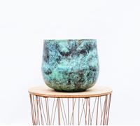 Elisa Mystic Verde Pianta - D39 X H32 CM - Bella Bronzefarbene Foglie per Tuo