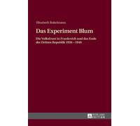 Elisabeth Bokelmann Das Experiment Blum (Copertina rigida)