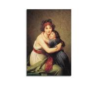 Elisabeth Vigee Le Brun Painter Opera d'arte 【Madame Vigee Lebrun e sua figlia, Jeanne Lucie Louise】 Poster stampati su tela decorazione da parete stampa fotografica regalo decorazione moderna per la