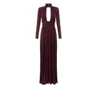 Elisabetta Franchi - Abito da Red Carpet in Cupro Jersey con Drappeggi - -Dresses -Donna -Marrone -S