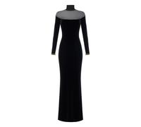 Elisabetta Franchi - Abito da Red Carpet in Velluto e Jersey - - Dresses - Donna - Nero - S