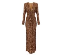 Elisabetta Franchi - Abito da Sera con Paillettes Red Carpet - - Dresses - Donna - Marrone - M