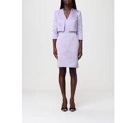 ELISABETTA FRANCHI Abito in duchesse con giacca crop 42 Viola