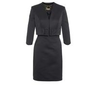 Elisabetta Franchi - Abito in raso duchesse con giacca - - Dresses - Donna - Nero - M