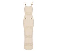 Elisabetta Franchi - Abito lungo in maglia - - Dresses - Donna - Beige - S