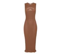 Elisabetta Franchi - Abito Midi con Dettaglio Logo - - Dresses - Donna - Marrone - S