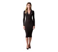 Elisabetta Franchi - Abito Midi in Maglia a Coste - - Dresses - Donna - Marrone - S