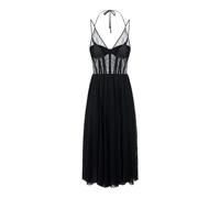 Elisabetta Franchi - Abito Midi in Pizzo Floreale - - Dresses - Donna - Nero - S