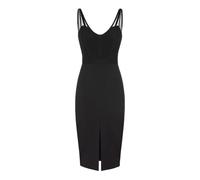 Elisabetta Franchi - Abito Midi Nero con Tulle Elasticizzato - - Dresses - Donna - Nero - L