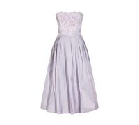 Elisabetta Franchi - Abito Ottoman con Ricamo Floreale 3D - - Dresses - Donna - Viola - L