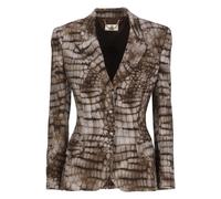 Elisabetta Franchi - Alligator Print Jacket - - Jackets - Donna - Marrone - XS
