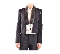 Elisabetta Franchi - Blazer Donna Nero a Maniche Lunghe - - Jackets - Donna - Nero - M