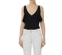 Elisabetta Franchi - Body con Scollo a V e Volant - - Tops - Donna - Nero - M