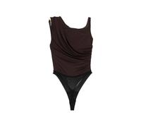 Elisabetta Franchi - Body in jersey con dettaglio gioiello sulla spalla - - Tops - Donna - Marrone - S