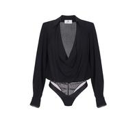 Elisabetta Franchi - Body in Viscose Georgette - - Tops - Donna - Nero - S