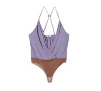Elisabetta Franchi - Body in Viscose Georgette - - Tops - Donna - Viola - S