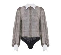 Elisabetta Franchi - Body Pitone con Colletto - - Tops - Donna - Multicolore - M