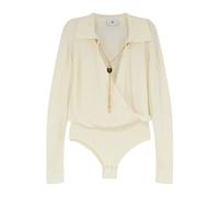 Elisabetta Franchi - Body Scollo a V - - Tops - Donna - Giallo - XS
