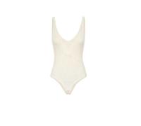 Elisabetta Franchi - Body Scolpito in Maglia Traforata - - Tops - Donna - Beige - XS