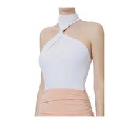 Elisabetta Franchi - Bodysuit in crêpe jersey - - Tops - Donna - Beige - S