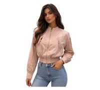 Elisabetta Franchi - Bomber Jacket con Zip - - Jackets - Donna - Rosa - M