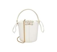 Elisabetta Franchi Borsa a secchiello con dettaglio logo BS92A61E2 Avorio