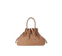Elisabetta Franchi - Borsa a Secchiello in Camoscio con Effetto Coccodrillo - - Bags - Donna - Beige - ONE SIZE