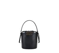 Elisabetta Franchi borsa a secchiello in ecopelle con logo nero