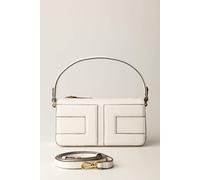 ELISABETTA FRANCHI Borsa a spalla con logo BS55A56E2 Milk