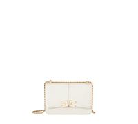 Elisabetta Franchi borsa a tracolla con logo iconico avorio