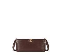 Elisabetta Franchi borsa in ecopelle con dettaglio logato marrone