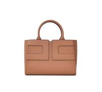 Elisabetta Franchi Borsa tote grande marrone con logo in rilievo BS34A56E2 EC1 UNI