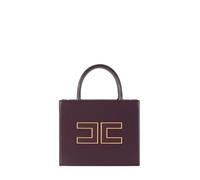 Elisabetta Franchi Borsa tote piccola bordeaux con logo BS33A56E2 EA4 UNI