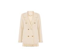 Elisabetta Franchi - Bouclé knit jacket with fringes - - Jackets - Donna - Giallo - L