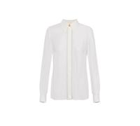 Elisabetta Franchi Camicia Bianca in Georgette con Bande Lettering CA054 360 42