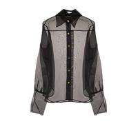 Elisabetta Franchi - Camicia Classica in Seta - - Blouses & Shirts - Donna - Nero - S