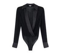 Elisabetta Franchi - Camicia con bordi in raso - - Tops - Donna - Nero - L