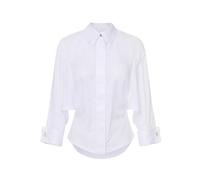 Elisabetta Franchi - Camicia in Cotone Jacquard con Gemelli - - Blouses & Shirts - Donna - Bianco - M