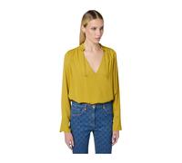 Elisabetta Franchi - Camicia in Georgette con Charms - - Blouses & Shirts - Donna - Giallo - M
