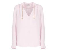 Elisabetta Franchi - Camicia in Georgette con Charms - - Blouses & Shirts - Donna - Rosa - S